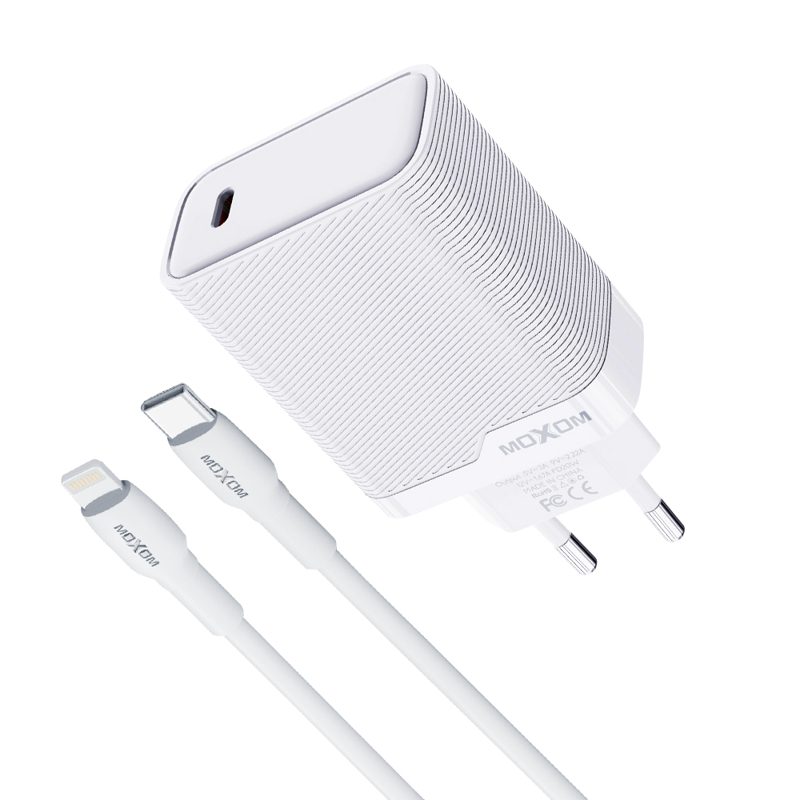 Slika od Kucni punjac Moxom MX-HC293 20W Type-C na Lightning beli