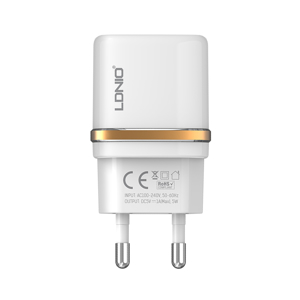 Slika od Kucni punjac LDNIO DL-AC50 USB 5V/1A za Iphone lightning beli