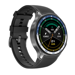 Slika od Smart watch DT Watch X crni (crna silikonska i braon kozna narukvica)