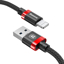 Slika od USB data kabal BASEUS GOLDEN BELT za Iphone lightning 1m crno-crveni