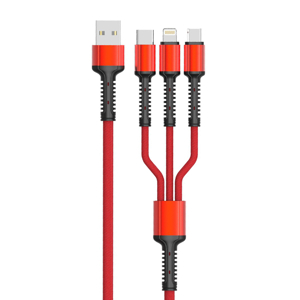 Slika od USB data kabal LDNIO LC93 3.4A 3in1 crveni