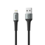 Slika od USB data kabal Superior SU-K104 pleteni Fast 12W 2.4A USB A na Lightning 1m crni
