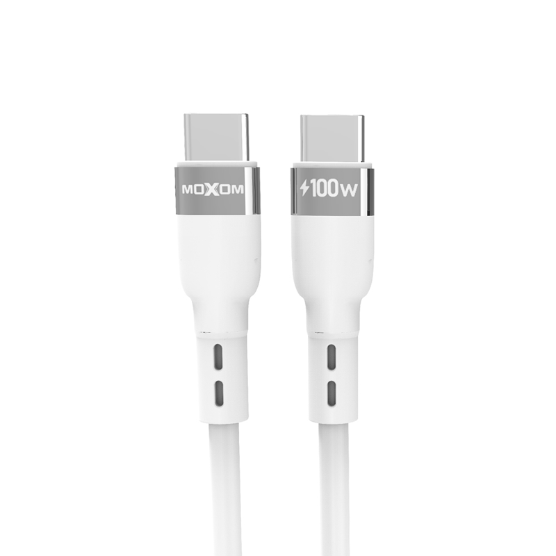 Slika od USB data kabal Moxom MX-CB186 silicone Type C na Type C 100W 1m beli