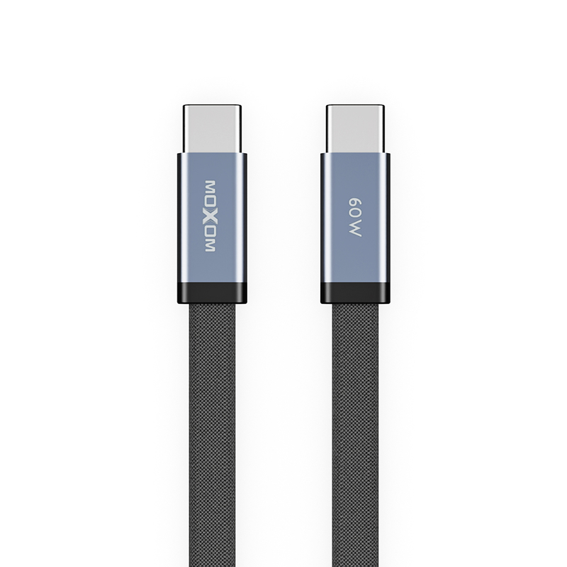 Slika od USB data kabal MOXOM MX-CB372 pleteni Fast 60W 3A Type-C na Type-C 1m crni