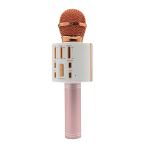 Slika od Mikrofon Bluetooth V8 roze-zlatni